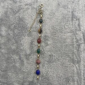 Scarab 12 K gold filled Multi-Stone Gold Bracelet